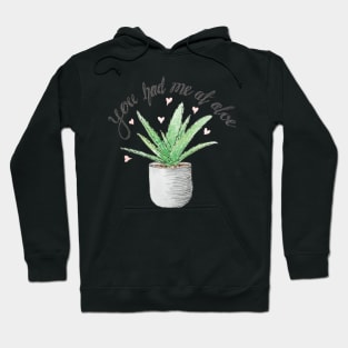 Aloe Vera Valentines Card - You had me at aloe - Watercolour Hoodie